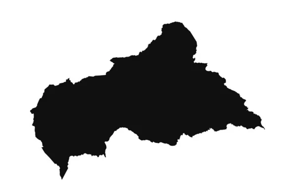 Silueta Abstracta República Centroafricana Mapa Simple — Archivo Imágenes Vectoriales