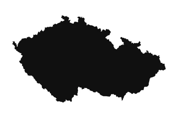 抽象シルエット チェコ共和国 シンプルマップ — ストックベクタ