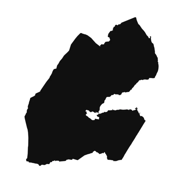Abstrakte Silhouette Dschibuti Einfache Karte — Stockvektor