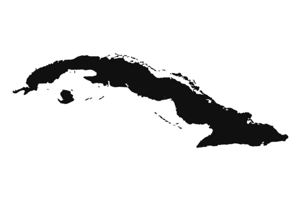 Αφηρημένη Σιλουέτα Κούβα Απλός Χάρτης — Διανυσματικό Αρχείο