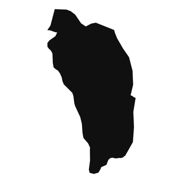 Silueta Abstracta Dominica Simple Map — Archivo Imágenes Vectoriales