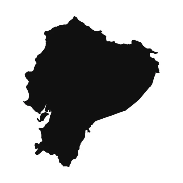 Abstrakte Silhouette Ecuador Einfache Landkarte — Stockvektor
