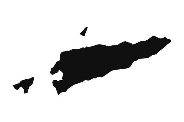 Streszczenie Sylwetka Timor Wschodni Prosta Mapa — Wektor stockowy