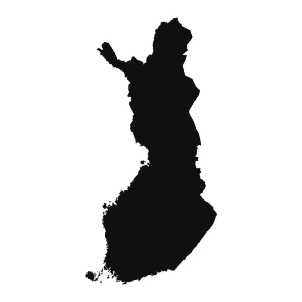 抽象シルエット フィンランド シンプルマップ — ストックベクタ