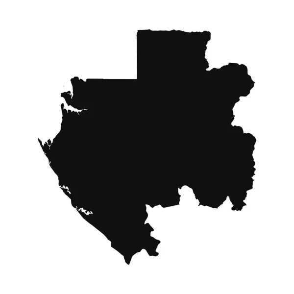 Abstract Silhouet Gabon Eenvoudige Kaart — Stockvector