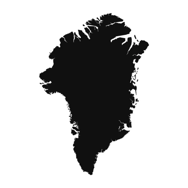 Περίληψη Silhouette Γροιλανδία Απλός Χάρτης — Διανυσματικό Αρχείο