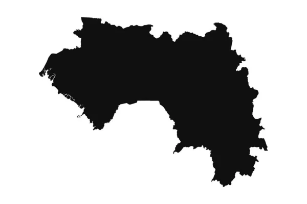Astratto Silhouette Guinea Mappa Semplice — Vettoriale Stock