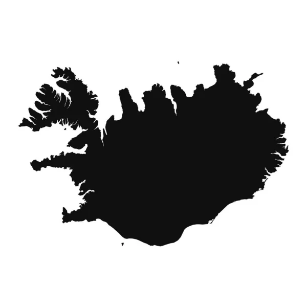 抽象シルエットアイスランド シンプルマップ — ストックベクタ