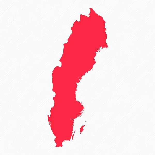 スウェーデン シンプル マップ — ストックベクタ