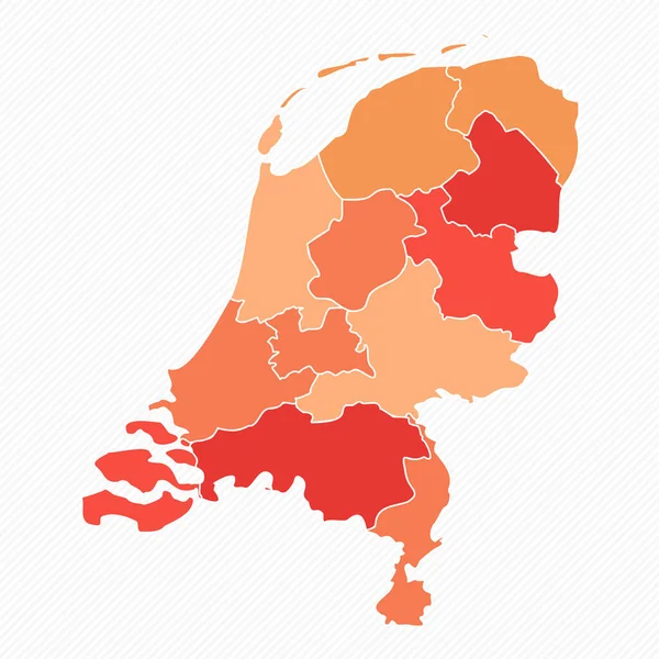 Renkli Hollanda Bölünmüş Harita Llüstrasyonu — Stok Vektör