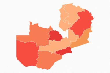 Renkli Zambiya Bölünmüş Harita ResmiComment