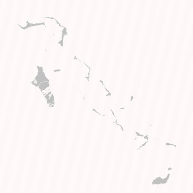Eyaletler ve Şehirlerle Ayrıntılı Bahamalar Haritası