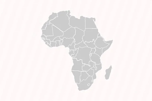 Podrobná Mapa Afriky Zeměmi — Stockový vektor