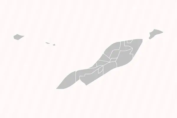 アンギラの詳細な地図と国と都市 — ストックベクタ