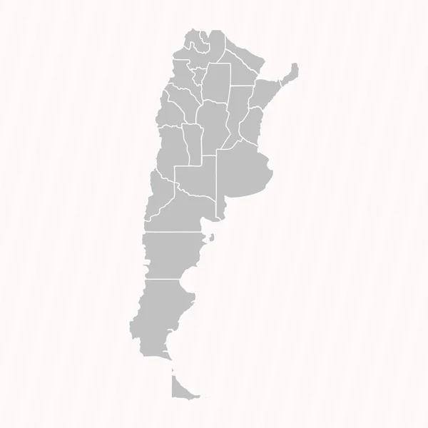 Detaillierte Landkarte Argentiniens Mit Staaten Und Städten — Stockvektor