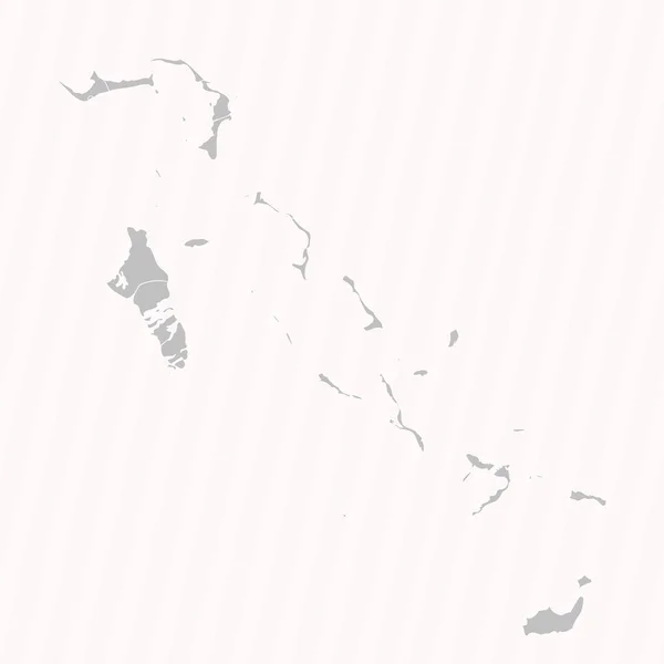 Peta Rinci Bahama Dengan Negara Bagian Dan Kota - Stok Vektor