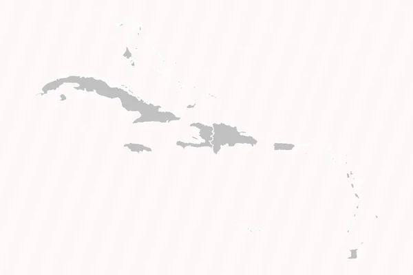 Mapa Detallado Del Caribe Con Estados Ciudades — Archivo Imágenes Vectoriales
