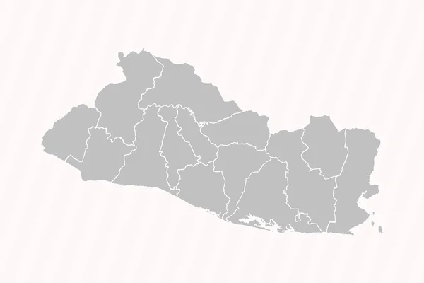 Mapa Detallado Salvador Con Estados Ciudades — Vector de stock