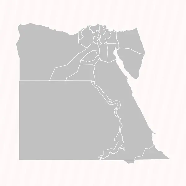Podrobná Mapa Egypta Státy Městy — Stockový vektor