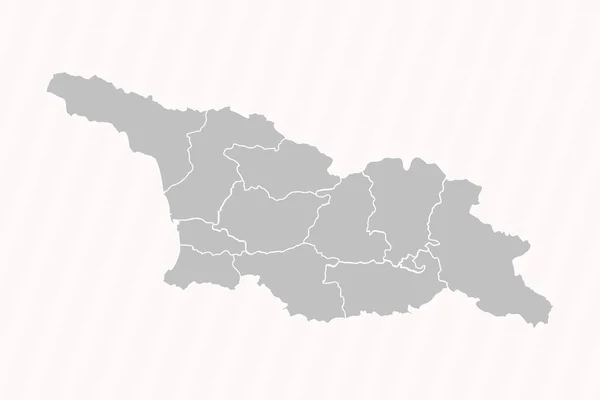 Carte Détaillée Géorgie Avec Les États Les Villes — Image vectorielle