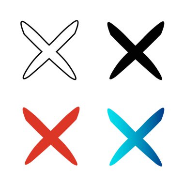 Soyut Çapraz Siluet Çizimi