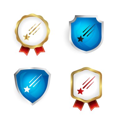 Düşen Yıldız Rozeti ve Etiket Koleksiyonu