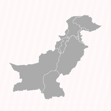 Pakistan 'ın Ülkeleri ve Şehirleriyle Ayrıntılı Haritası