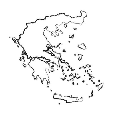 El Çizimi Yunanistan Basit Harita Çizimi