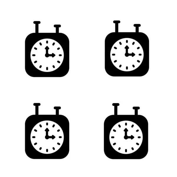 Abstrait Horloge Échecs Silhouette Illustration — Image vectorielle