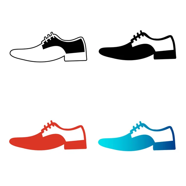 Abstrakte Klassische Schuh Silhouette Illustration — Stockvektor
