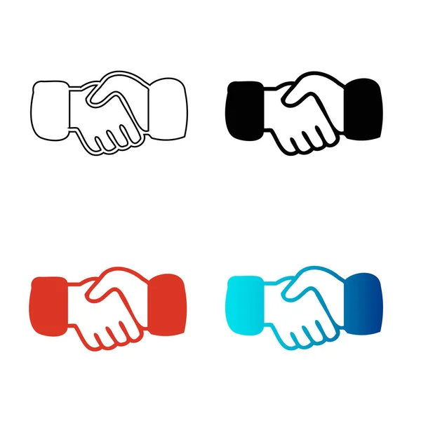 Abstract Hand Shake Silhouette Illustration — Stock Vector