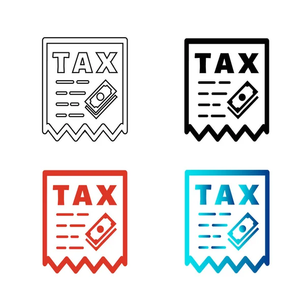 Abstracte Inkomstenbelastingen Silhouet Illustratie — Stockvector