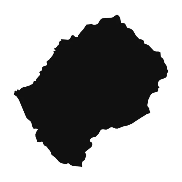 Silhouette Astratta Lesotho Mappa Semplice — Vettoriale Stock