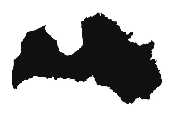 Silhouette Abstraite Lettonie Carte Simple — Image vectorielle