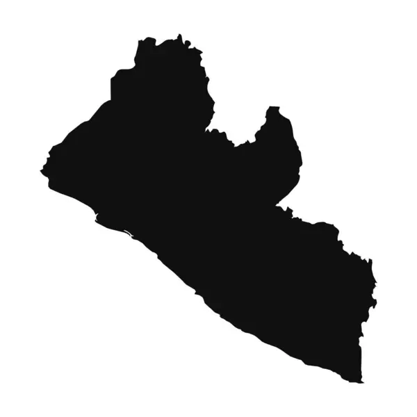 Streszczenie Sylwetka Liberia Prosta Mapa — Wektor stockowy