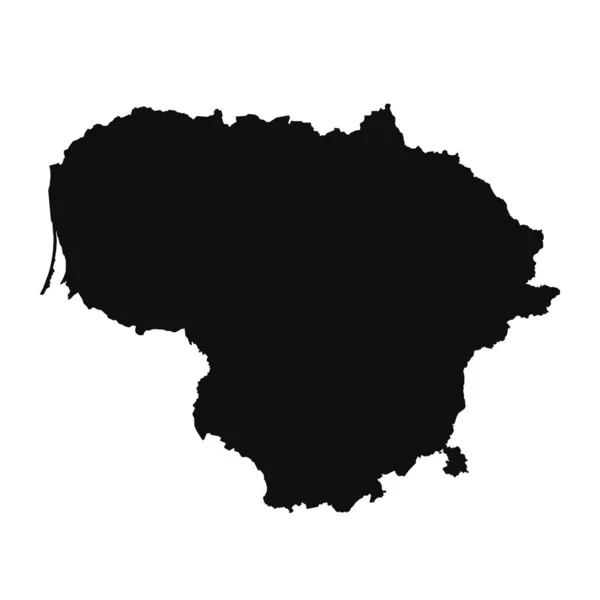 Abstract Silhouet Litouwen Eenvoudige Kaart — Stockvector