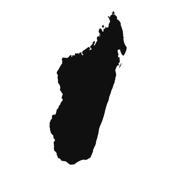 Abstrakte Silhouette Madagaskar Einfache Karte — Stockvektor