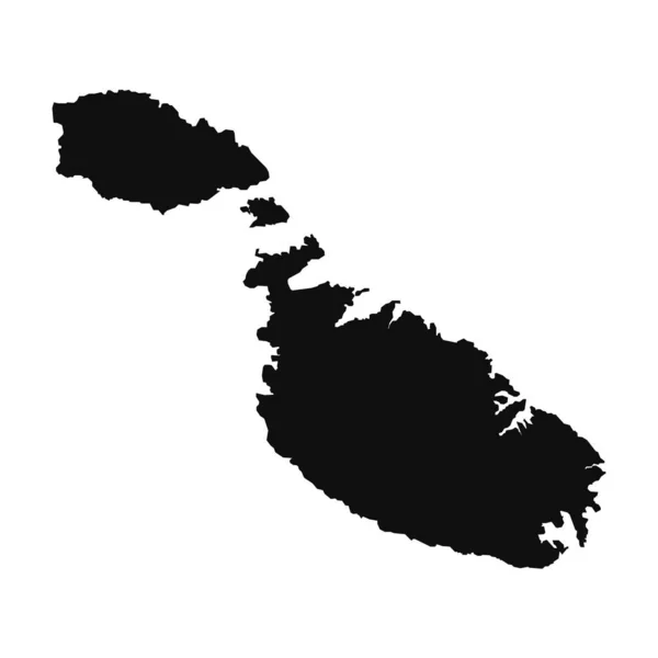 Resumen Silhouette Malta Simple Map — Vector de stock