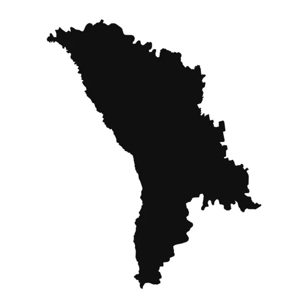 Abstrakte Silhouette Moldawien Einfache Landkarte — Stockvektor