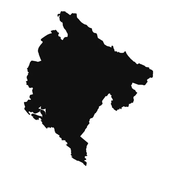 Abstrakt Silhuett Montenegro Enkel Karta — Stock vektor