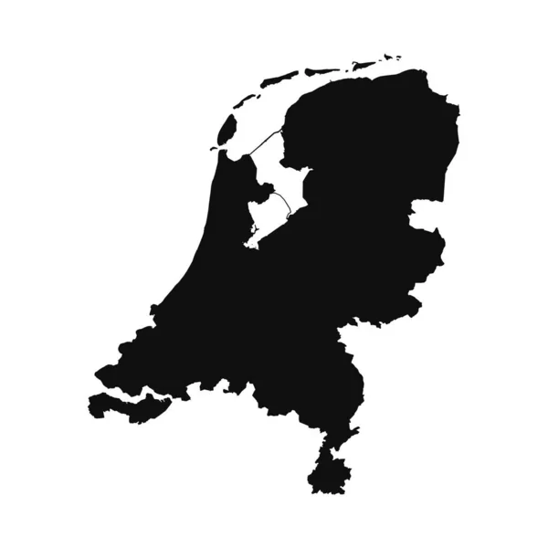 抽象シルエットオランダ シンプルマップ — ストックベクタ
