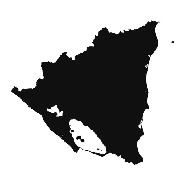 Abstract Silhouet Nicaragua Eenvoudige Kaart — Stockvector