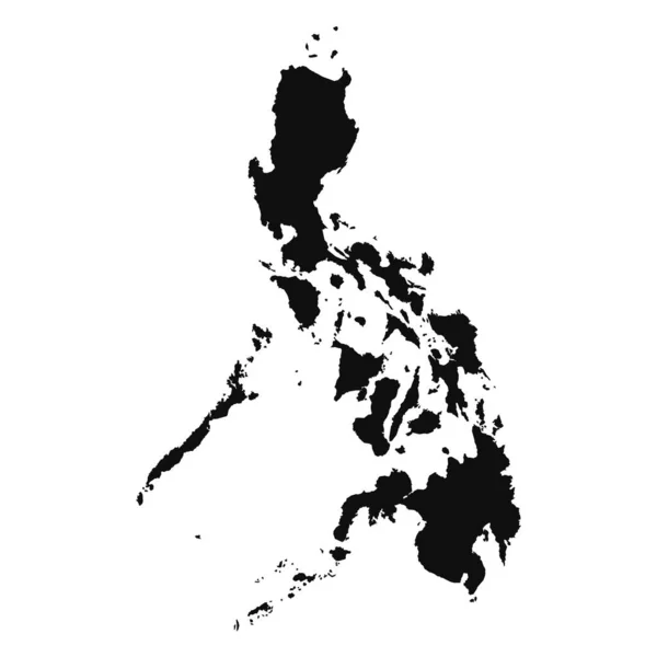 Abstrakt Silhuett Filippinerna Enkel Karta — Stock vektor