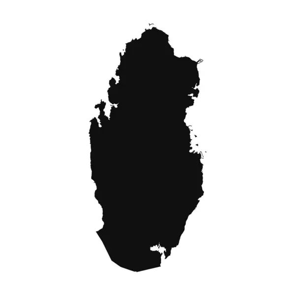 Περίληψη Silhouette Qatar Simple Map — Διανυσματικό Αρχείο