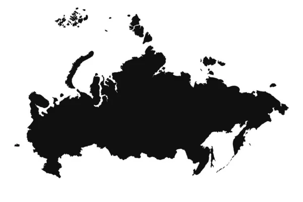 Abstrakte Silhouette Russland Einfache Landkarte — Stockvektor