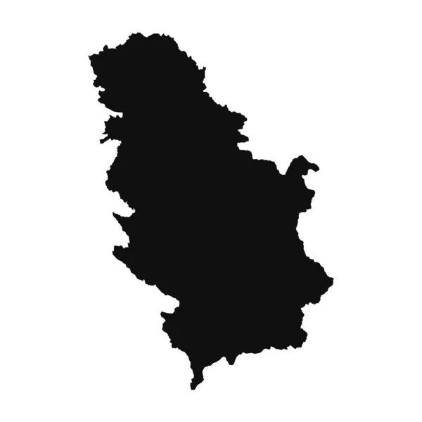 Streszczenie Sylwetka Serbia Prosta Mapa — Wektor stockowy