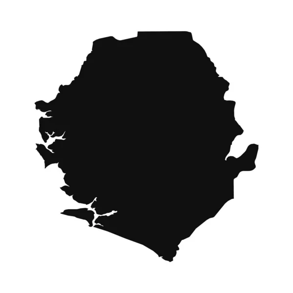 Abstrakte Silhouette Sierra Leone Einfache Landkarte — Stockvektor