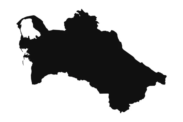 Περίληψη Silhouette Τουρκμενιστάν Απλός Χάρτης — Διανυσματικό Αρχείο
