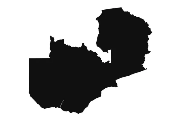 Abstrakte Silhouette Sambia Einfache Karte — Stockvektor
