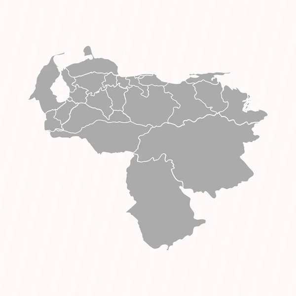 Carte Détaillée Venezuela Avec Les États Les Villes — Image vectorielle